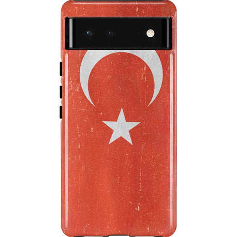 Turkish Flag Distressed Google Pixel 6 Case